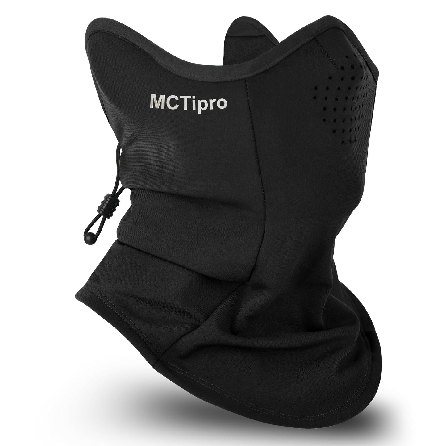 MCTipro Soft Fleece Neck Gaiter Sun Dust Face Scarf Mask with Drawstring and Earmuffs for Outdoor Activities MCTipro