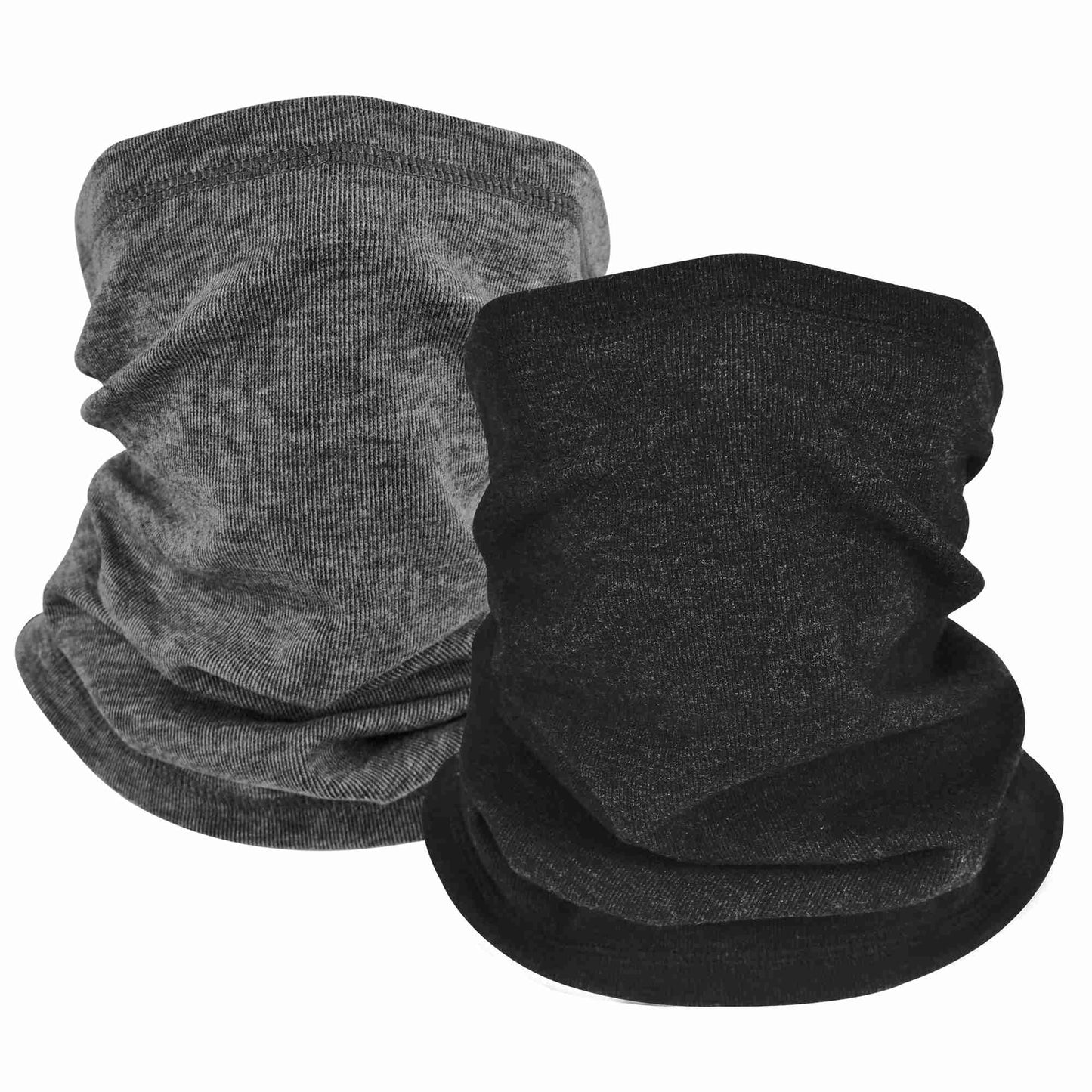 EXski Winter Neck Gaiter Warmer, Soft Fleece Face Mask Scarf for Cold Weather Skiing Cycling Outdoor Sports 2 Packed EXSKI