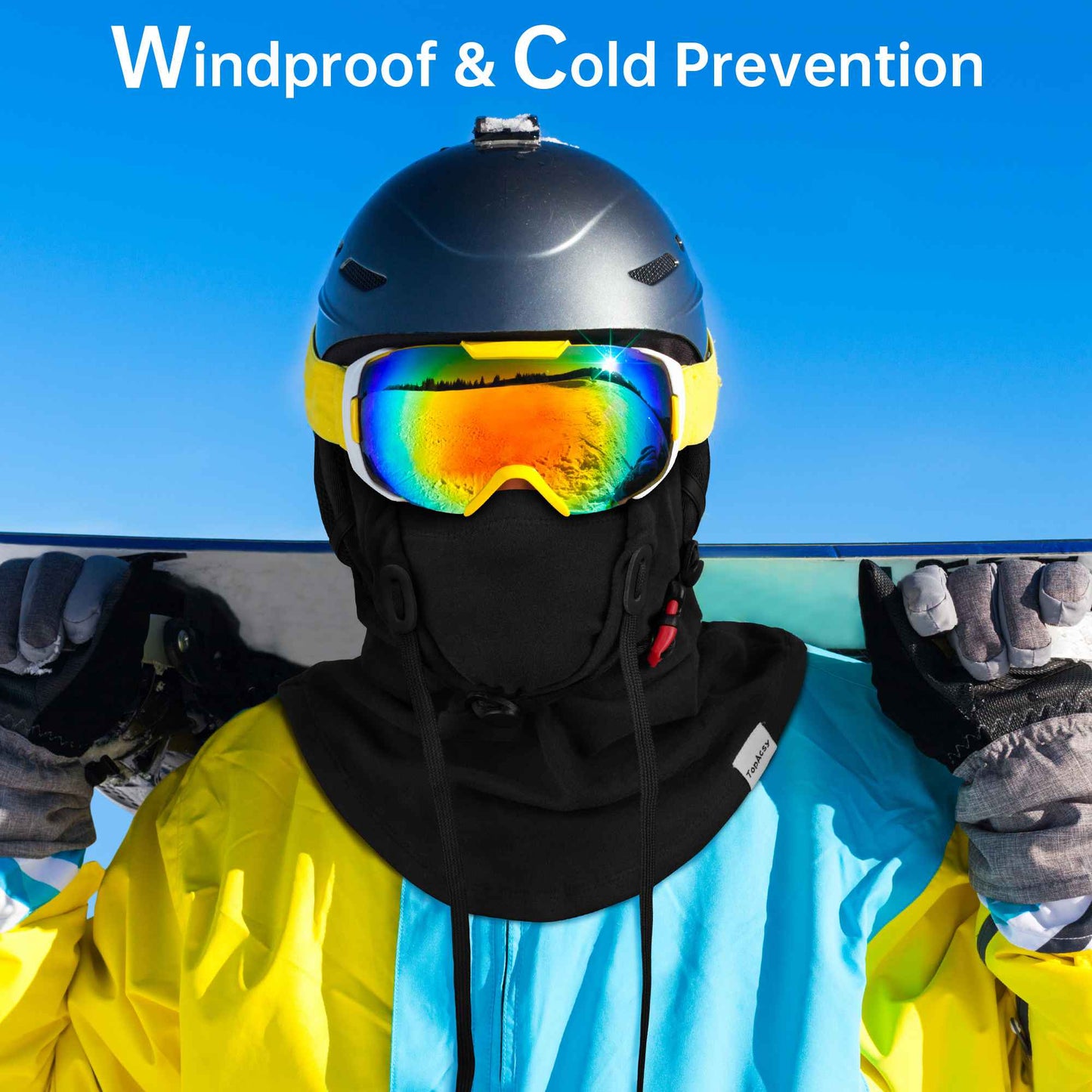 TopAcsy Ski Balaclava - Warm, Windproof Fleece Face Mask & Neck Warmer for Men & Women TopAcsy