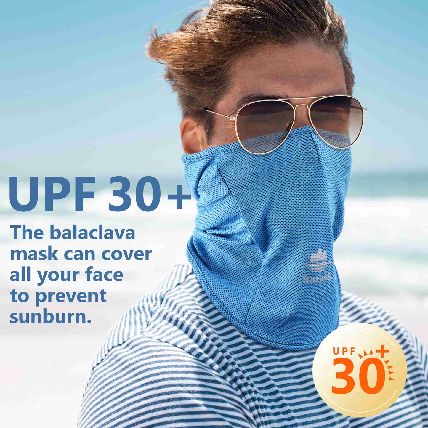 Botack Balaclava Face Mask, Sun UV Protection Breathable Full Head Mask for Cycling Men Women Botack