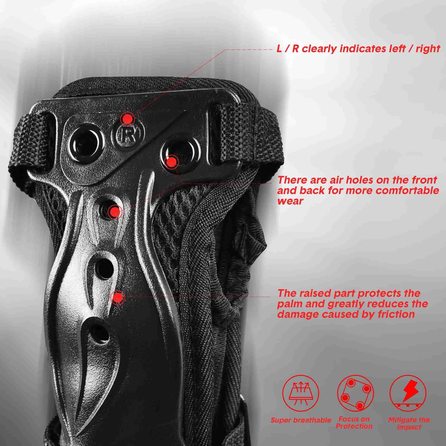 Soared Skating Impact Wrist Guards Protective Gear Gloves for Skateboard Skiing Snowboard SOARED