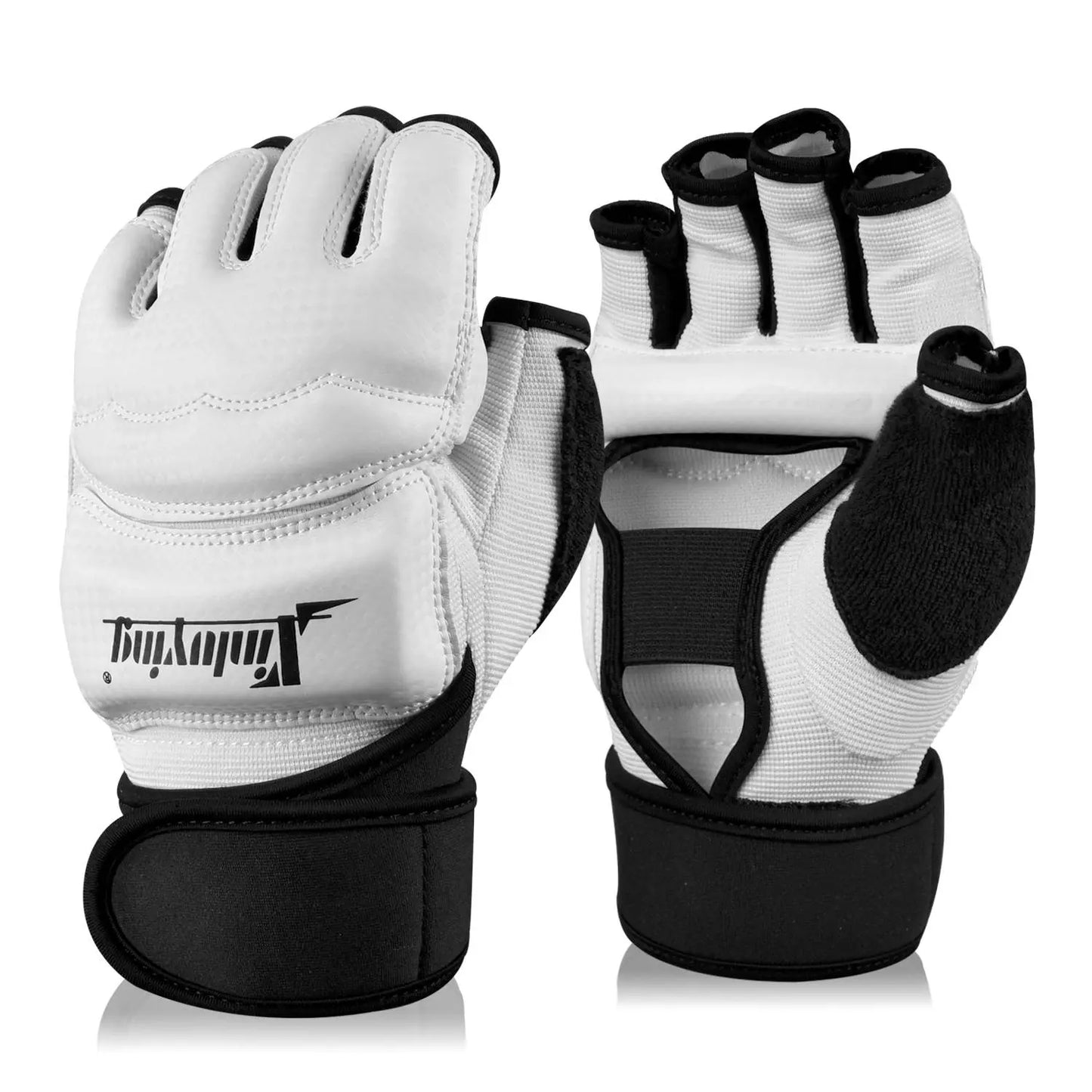 Xinluying Punch Bag Boxing Martial Arts MMA Sparring Grappling Muay Thai Taekwondo Training PU Leather Wrist Wraps Gloves Xinluying