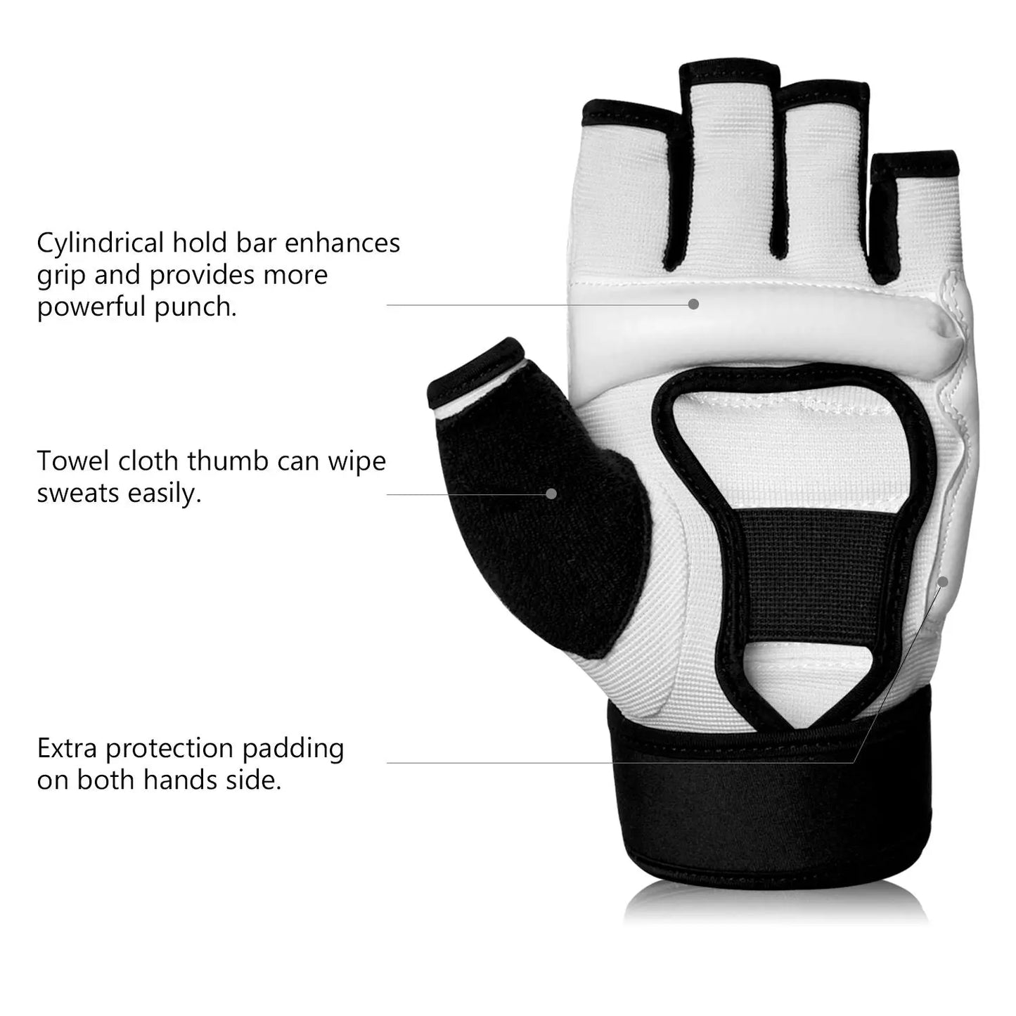 Xinluying Punch Bag Boxing Martial Arts MMA Sparring Grappling Muay Thai Taekwondo Training PU Leather Wrist Wraps Gloves Xinluying
