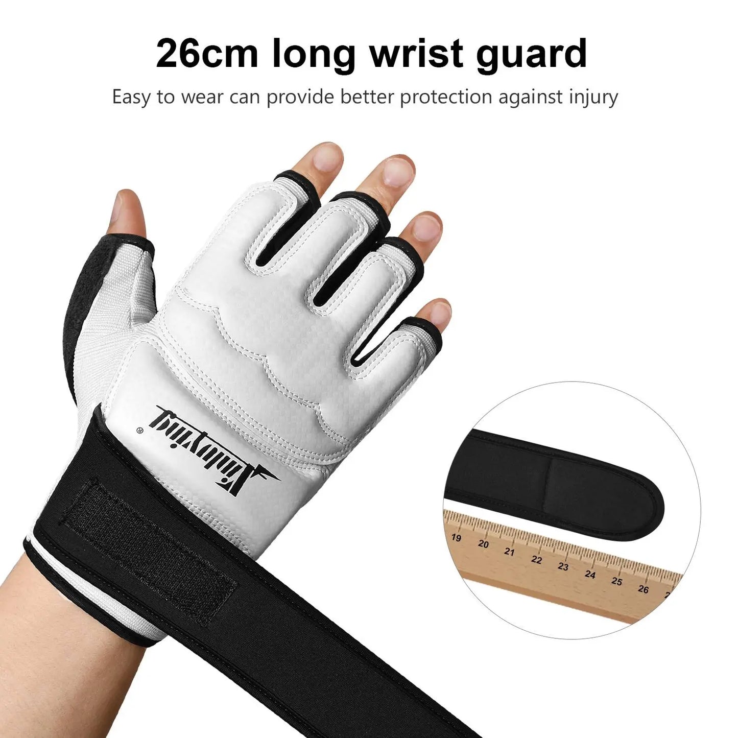 Xinluying Punch Bag Boxing Martial Arts MMA Sparring Grappling Muay Thai Taekwondo Training PU Leather Wrist Wraps Gloves Xinluying