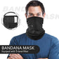 Citoor Neck Gaiter Breathable Cooling Face Mask with Filter Sun UV Protection Black for Cycling Running Hiking CITOOR