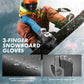 MCTi Snowboard Gloves with Wrist Guard 3-Finger Kevlar Gloves Waterproof for Winter Snow Skiing EXSKI