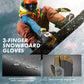 MCTi Snowboard Gloves with Wrist Guard 3-Finger Kevlar Gloves Waterproof for Winter Snow Skiing EXSKI