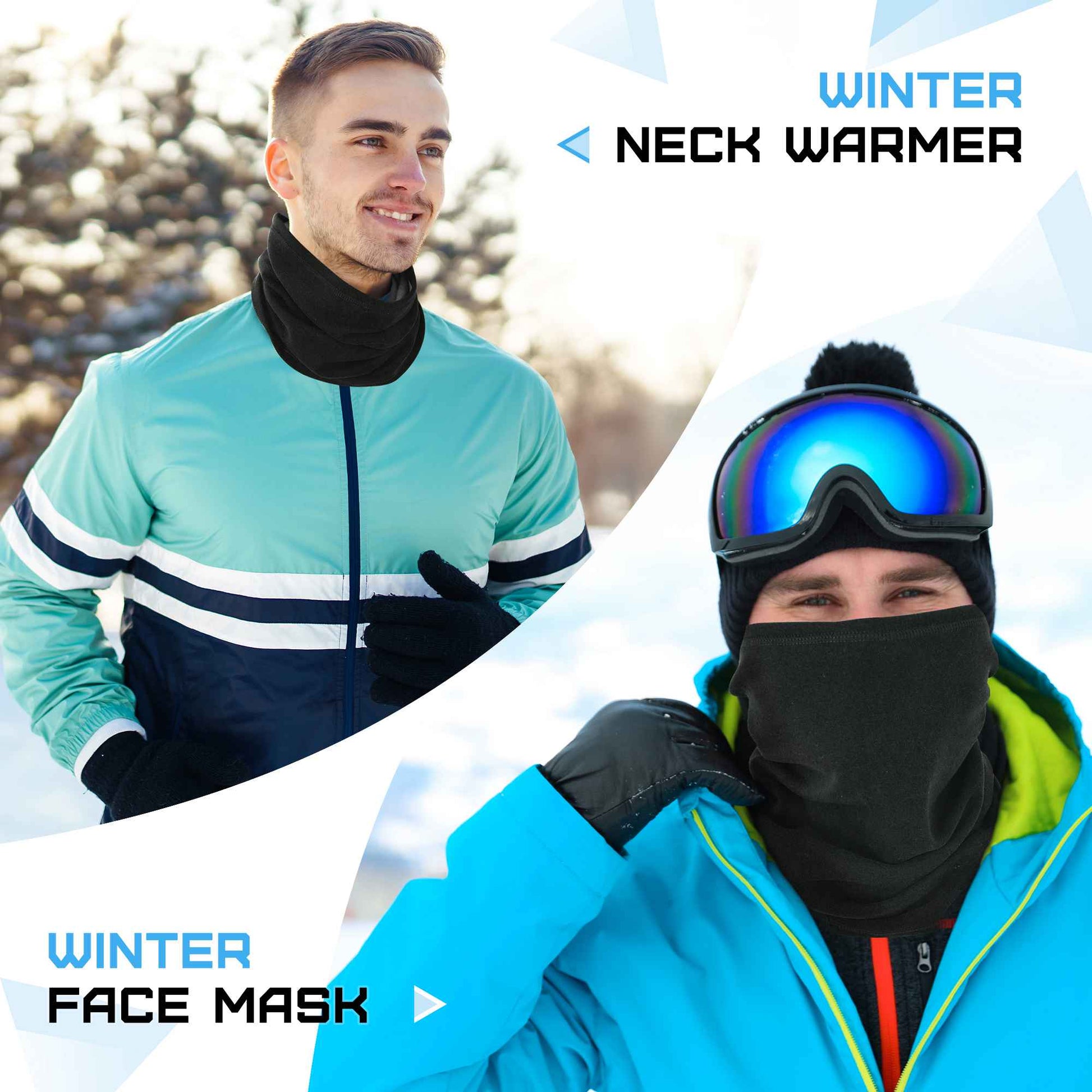 EXski Fleece Neck Gaiter for Cold Weather Sports - Skiing, Cycling, Outdoor Activities EXSKI