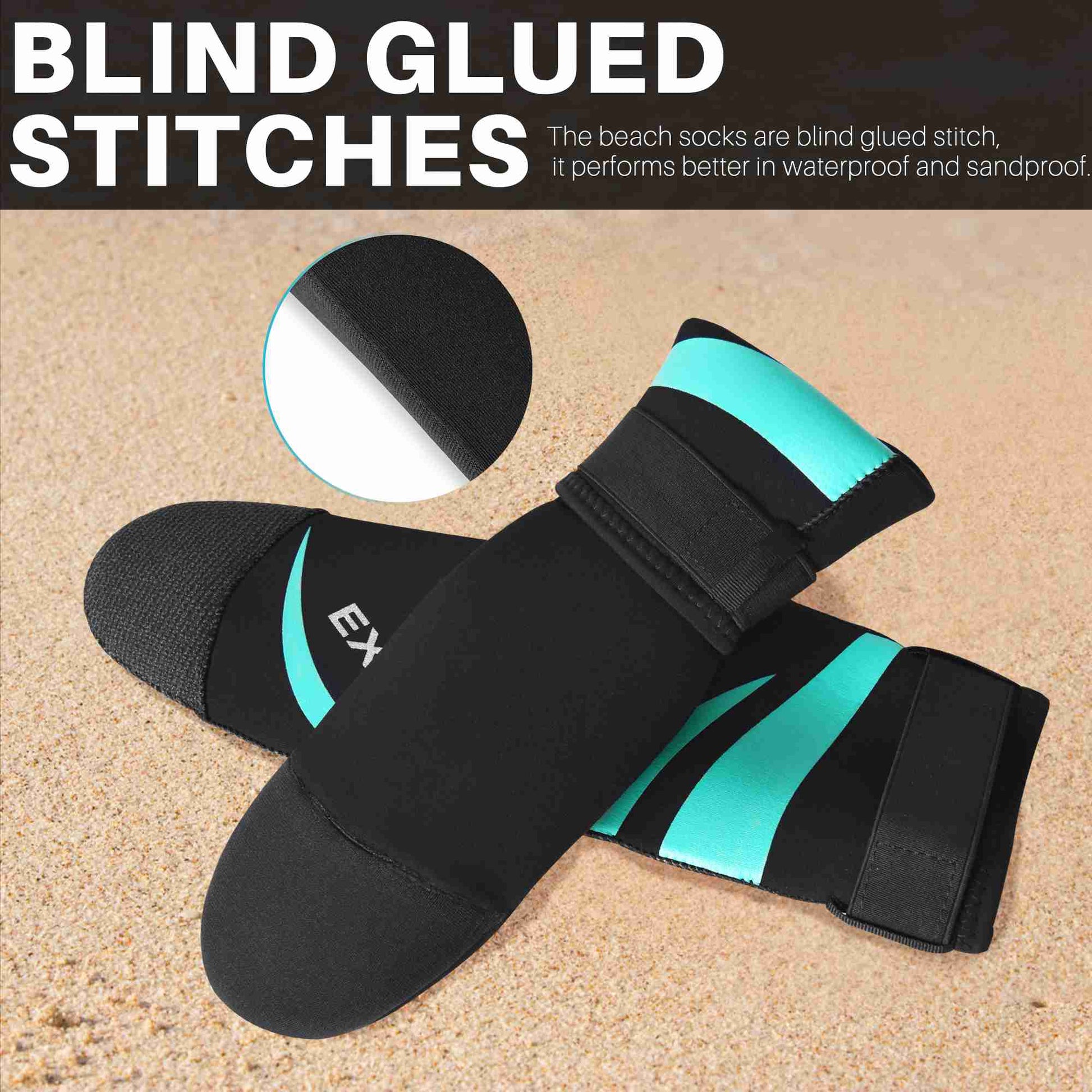 CAPAS 2mm Neoprene Socks, Sand-Proof Upgrade Design Wetsuit Sock