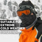 Botack Neck Warmer Gaiter Fleece Knitted Double Layer Winter Neck Scarf 3 in 1 Beanie Hat Mens Women for Skiing Botack