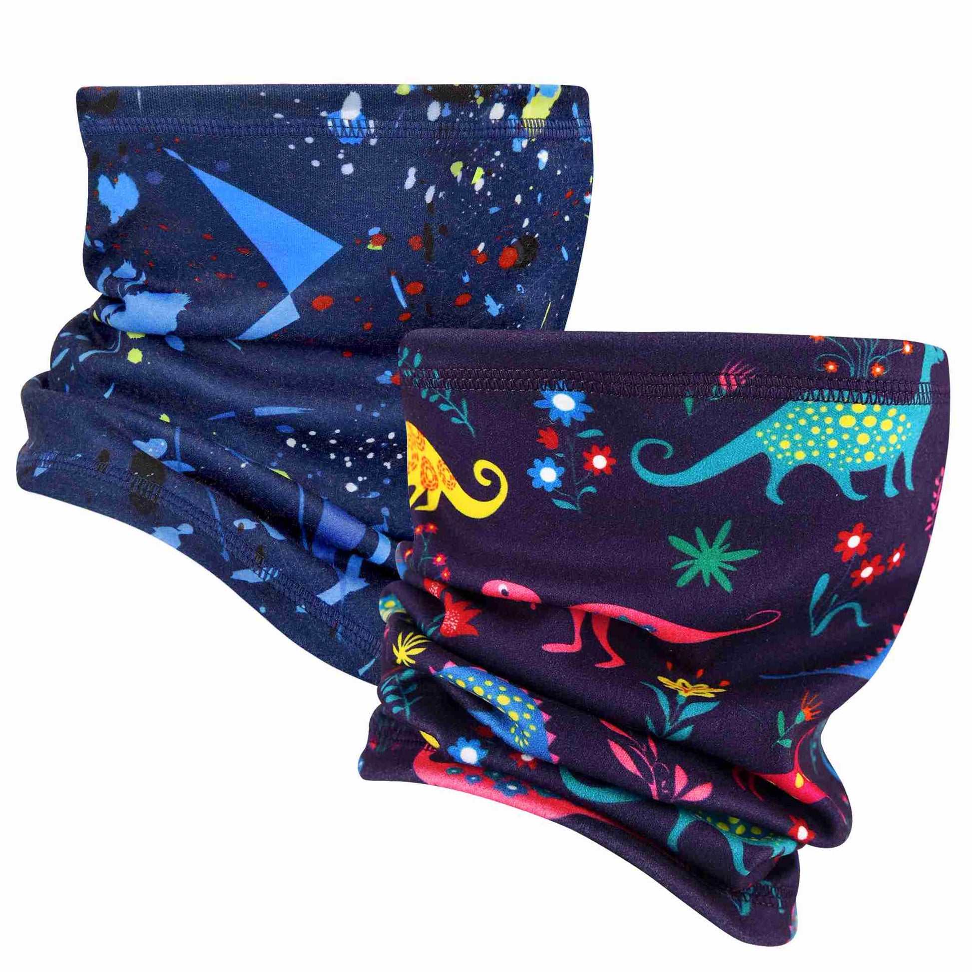 MCTi Kids Neck Warmer - Fleece Scarf and Face Mask Set for Winter Sports (2 Pack) MCTi