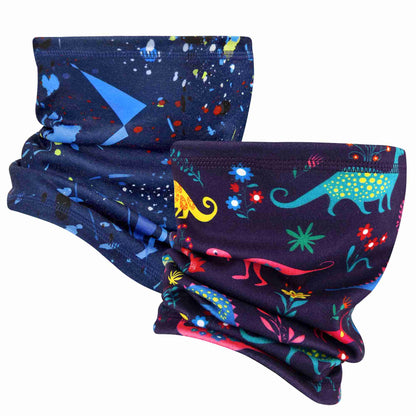 MCTi Kids Neck Warmer - Fleece Scarf and Face Mask Set for Winter Sports (2 Pack) MCTi