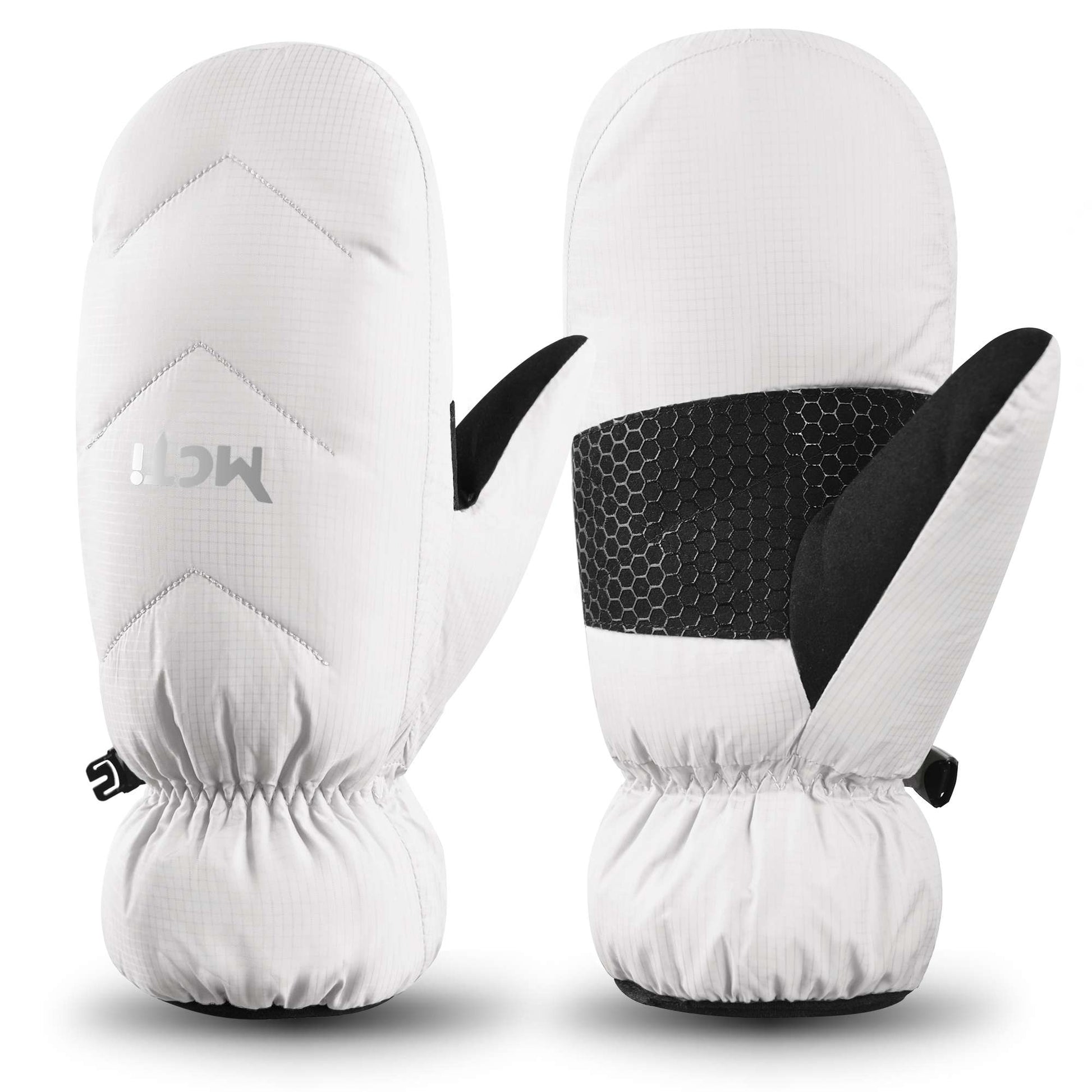 MCTi Women's Goose Down Mittens Waterproof Touch Screen Packable Ultra Light Snow Mitts MCTi