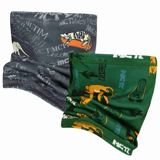 MCTi Kids Neck Warmer - Fleece Scarf and Face Mask Set for Winter Sports (2 Pack) MCTi