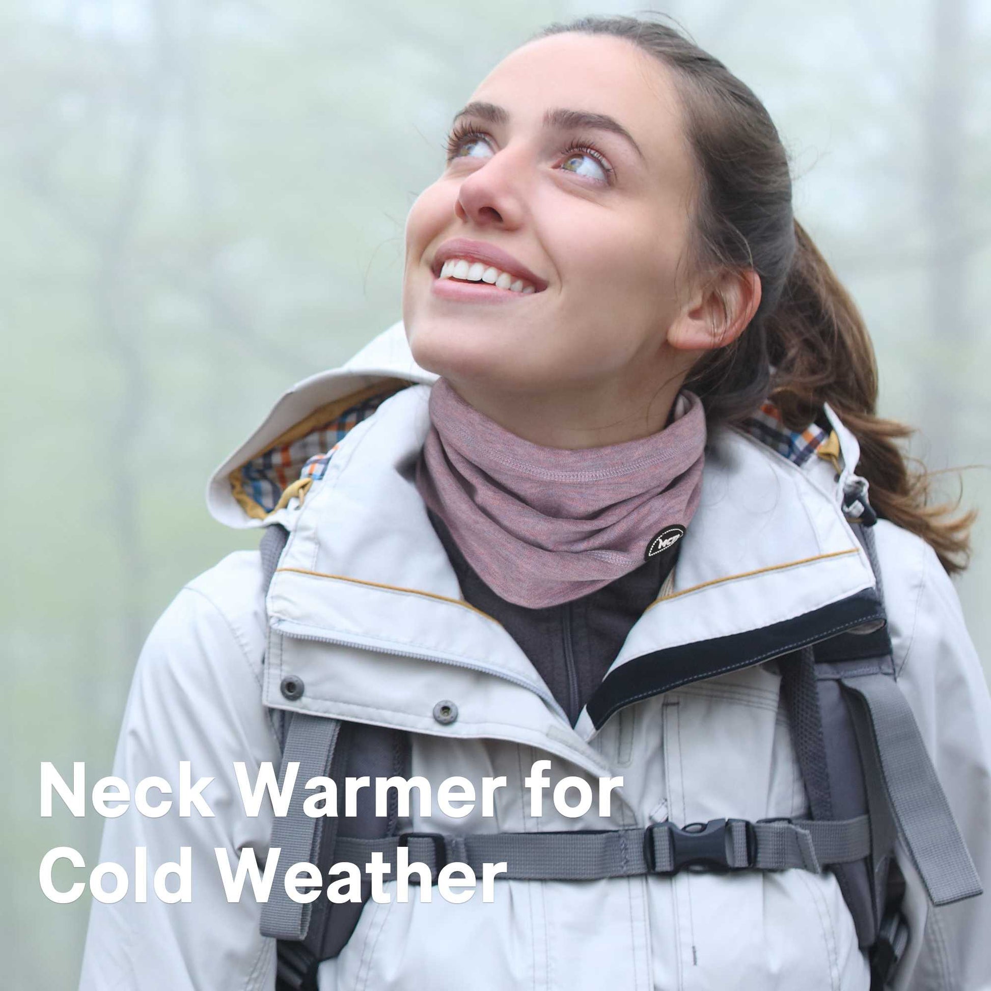 MCTi Soft Neck Warmer - Adjustable Fleece Scarf and Beanie Hat for Winter Sports MCTi