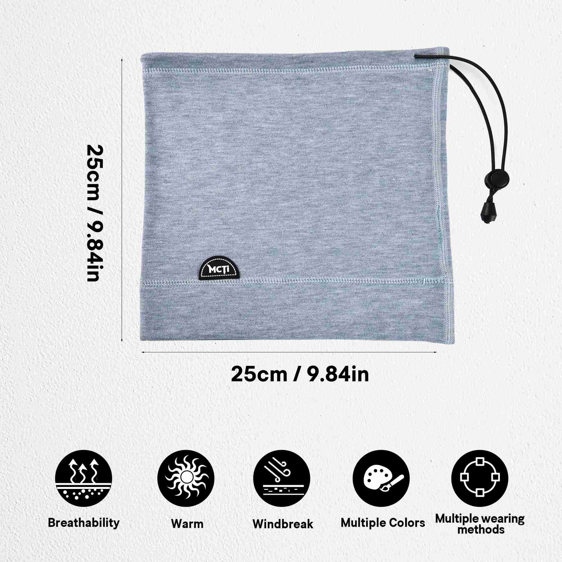 MCTi Soft Neck Warmer - Adjustable Fleece Scarf and Beanie Hat for Winter Sports EXSKI