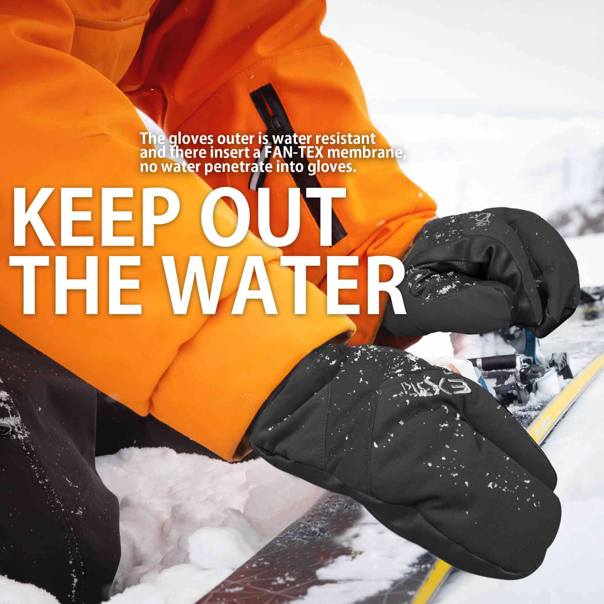 EXski 3-Finger Ski Gloves - Waterproof, Insulated & Warm | Buy