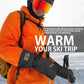 EXSki Waterproof Winter 3-Finger Ski Gloves Warm Insulated Snow Mittens for Cold Weather Snowboard Snowmobile EXSKI