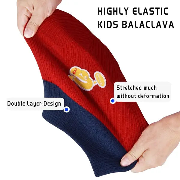 Botack Kids Knitted Balaclava Ski Mask, Winter Warm Elastic Balaclava Face Mask for Skiing Snow Sports Girls Boys Botack
