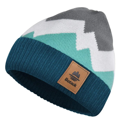 Botack Winter Beanie Hat for Women, Knit Polar Fleece Warm Skull Cap for Daily Activities Botack