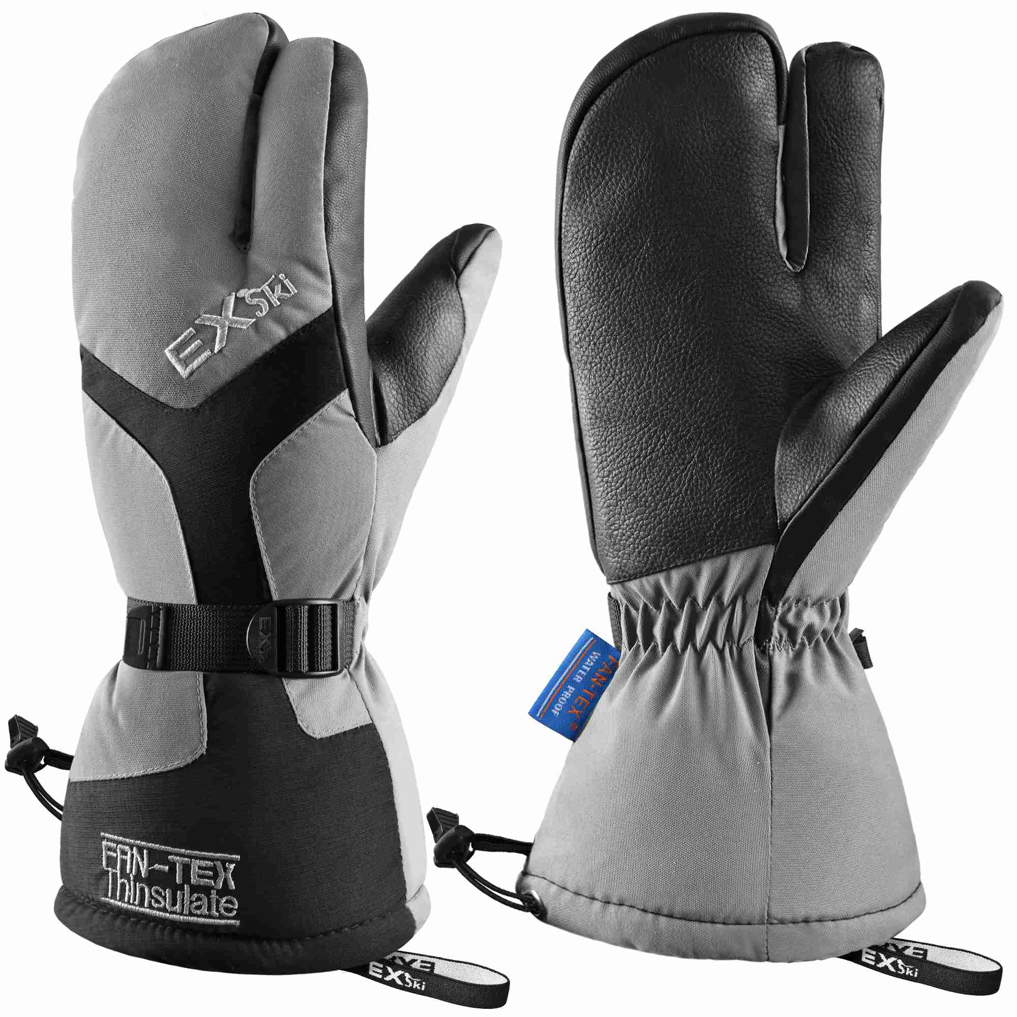 EXski 3-Finger Ski Gloves - Waterproof, Insulated & Warm | Buy