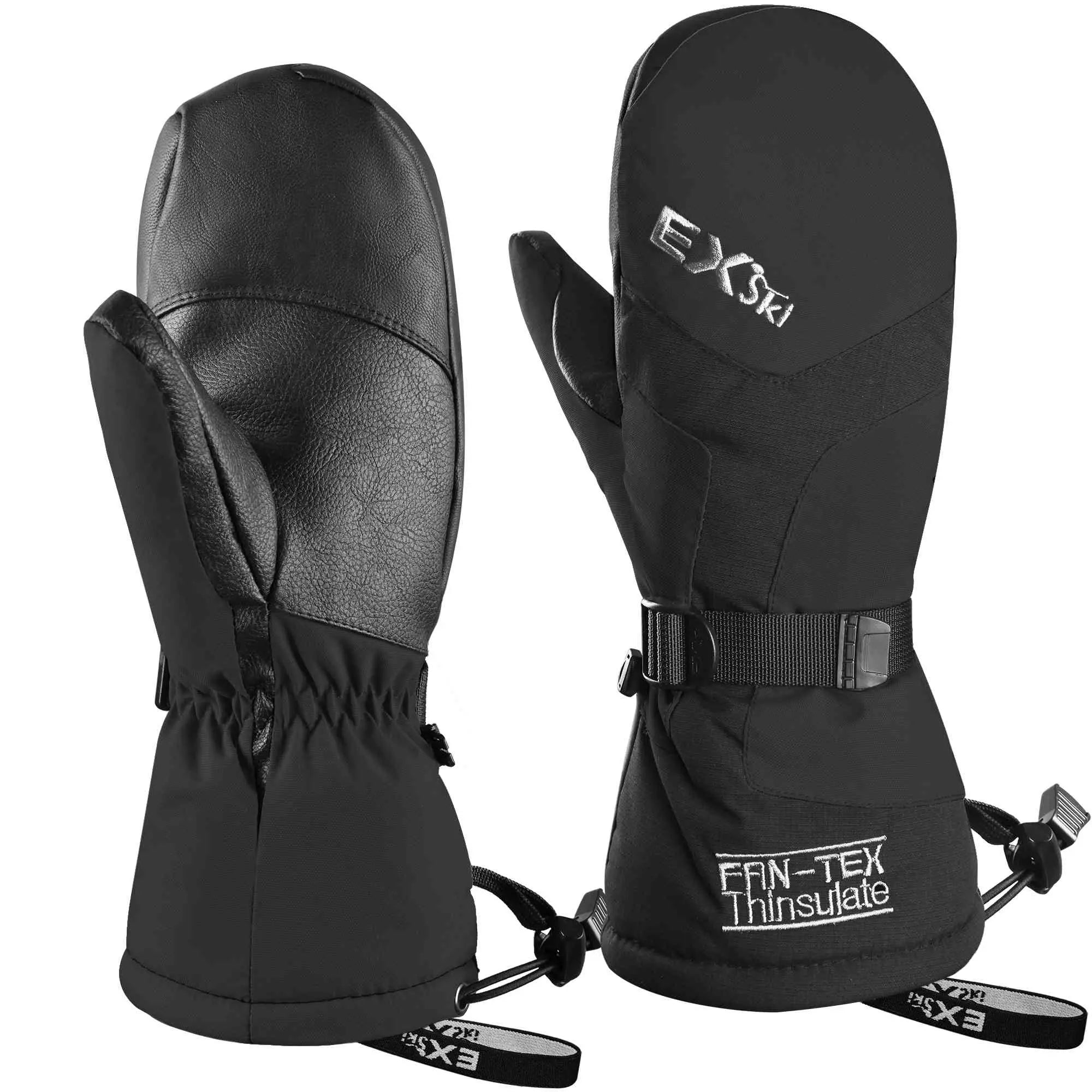 EXski Waterproof Ski Mittens - Thermal Gloves for Extreme Cold