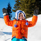 EXski Kids Winter Mittens Waterproof Warm Sherpa Fleece Ski Snow Mittens with Long Cuff EXSKI