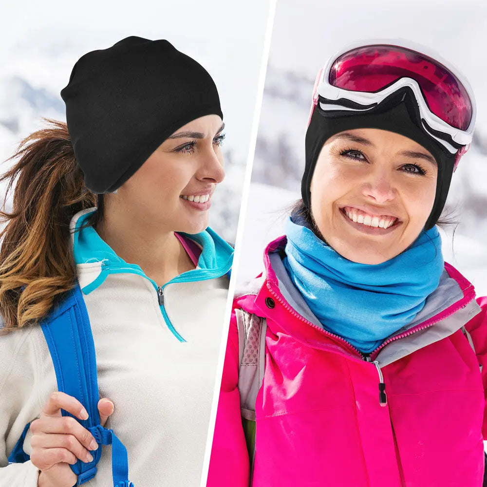 KPwarm Ponytail Beanie for Women, Winter Thermal Fleece Skull Cap Skiing Running Windproof Soft Hat KPwarm