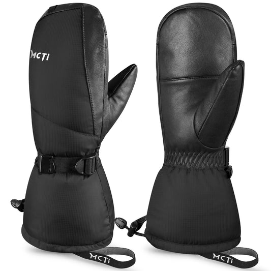 MCTi Ski Mittens Down Mittens Winter Cold Weather Waterproof Touch Screen Mitt for Men MCTi