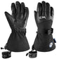 MCTi Waterproof Ski Snowboard Gloves Touchscreen PU Leather Winter Gloves with Wrist Leashes MCTi