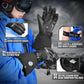 MCTi Waterproof Ski Snowboard Gloves Touchscreen PU Leather Winter Gloves with Wrist Leashes MCTi