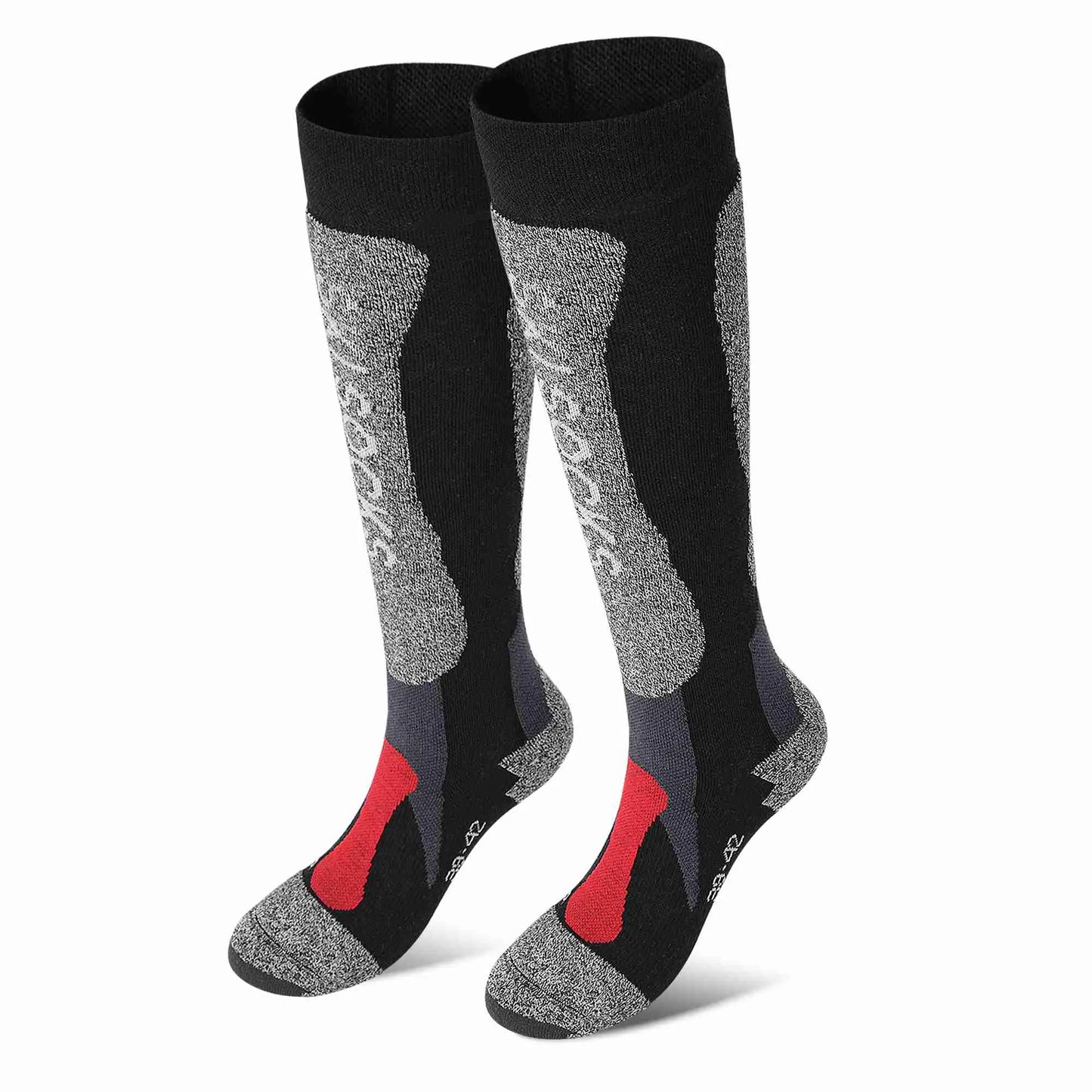 TopAcsy Ski Socks Winter Thermal Thermolite OTC Knee High Snowboard Socks for Men Women (1 Pair / 2 Pairs) TopAcsy