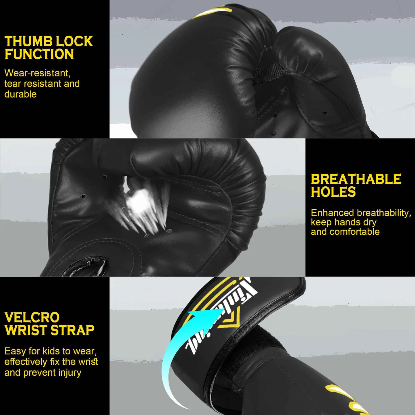 Xinluying Kids Boxing Gloves Punching Bag Kickboxing Training MMA Muay Thai for Boys Girls Xinluying