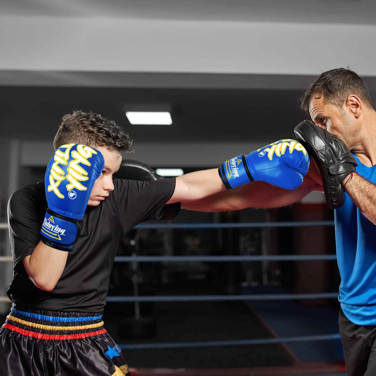 Xinluying Kids Boxing Gloves Punching Bag Kickboxing Training MMA Muay Thai for Boys Girls Xinluying