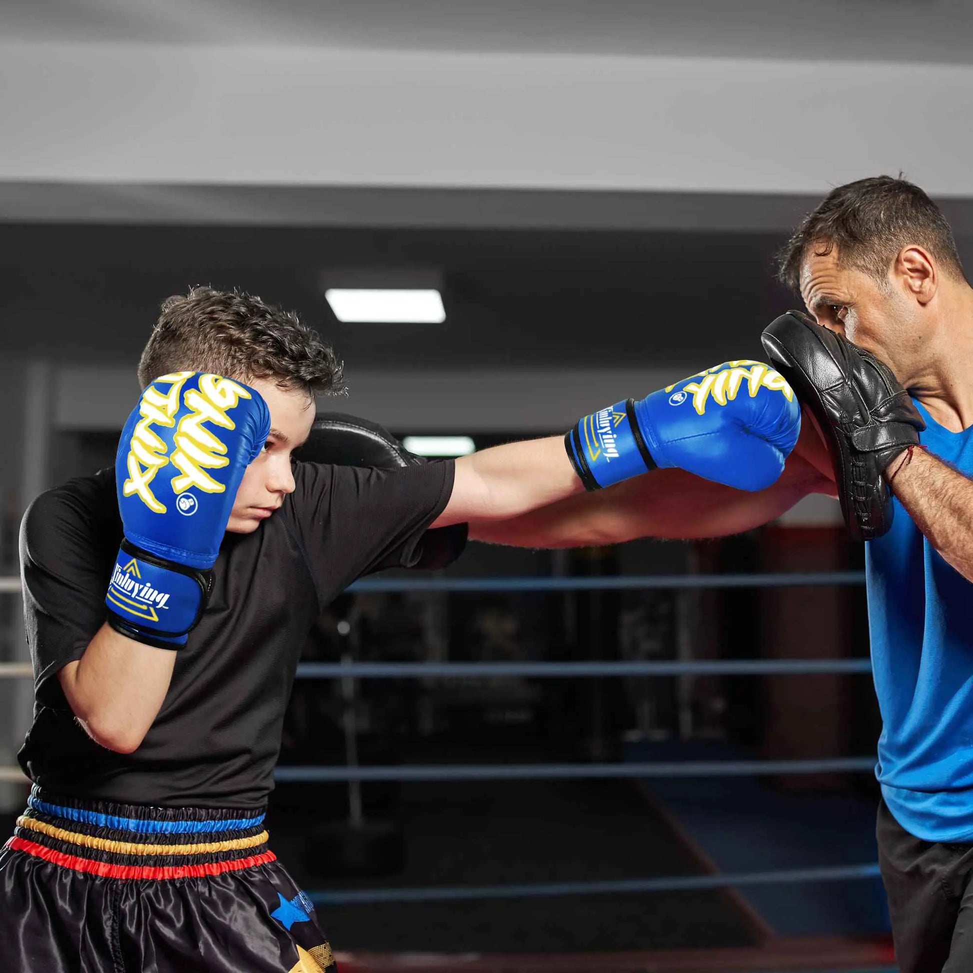 Xinluying Kids Boxing Gloves Punching Bag Kickboxing Training MMA Muay Thai for Boys Girls Xinluying