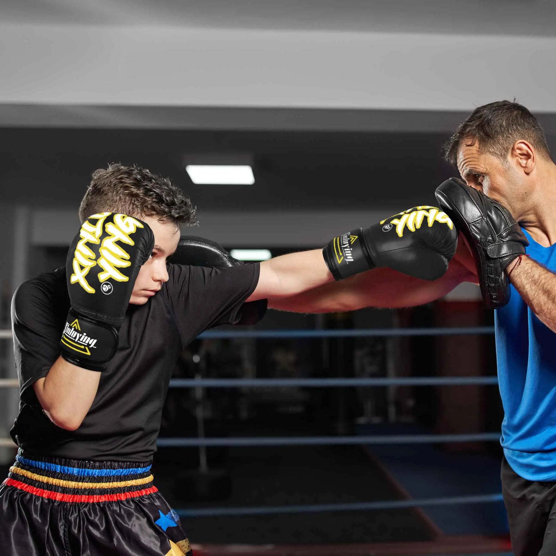 Xinluying Kids Boxing Gloves Punching Bag Kickboxing Training MMA Muay Thai for Boys Girls Xinluying