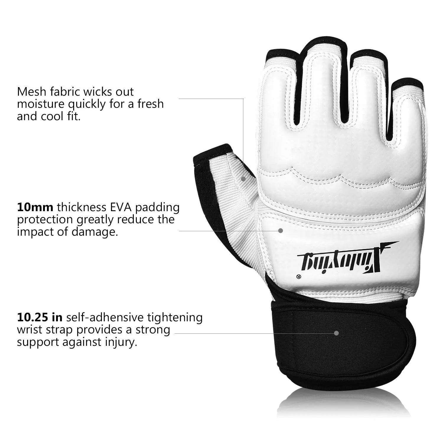Xinluying Punch Bag Boxing Martial Arts MMA Sparring Grappling Muay Thai Taekwondo Training PU Leather Wrist Wraps Gloves Xinluying