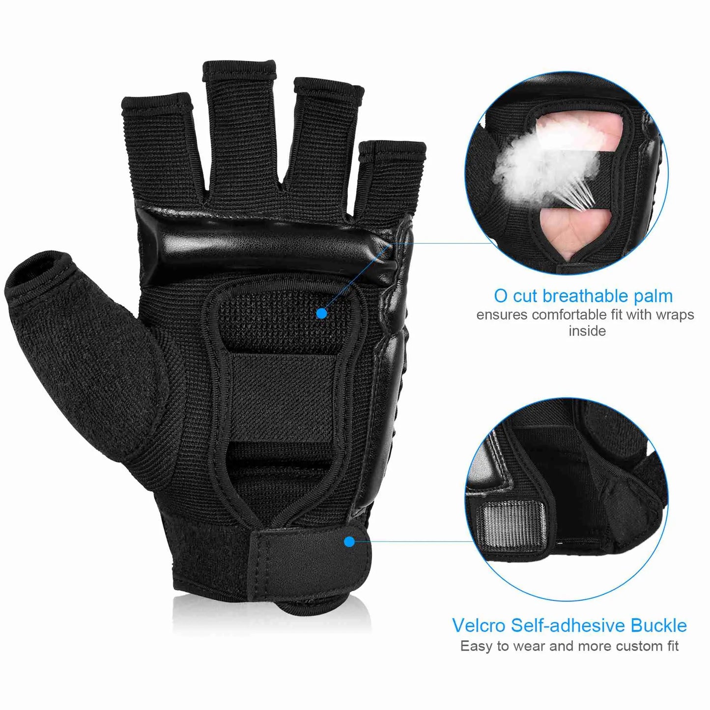 Xinluying Punch Bag Taekwondo Karate Gloves for Sparring Martial Arts Boxing Training Fingerless Women Kids Xinluying