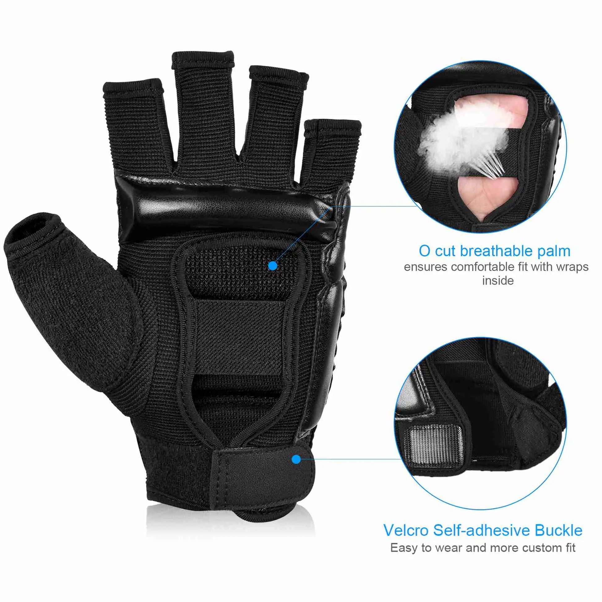 Xinluying Punch Bag Taekwondo Karate Gloves for Sparring Martial Arts Boxing Training Fingerless Women Kids Xinluying