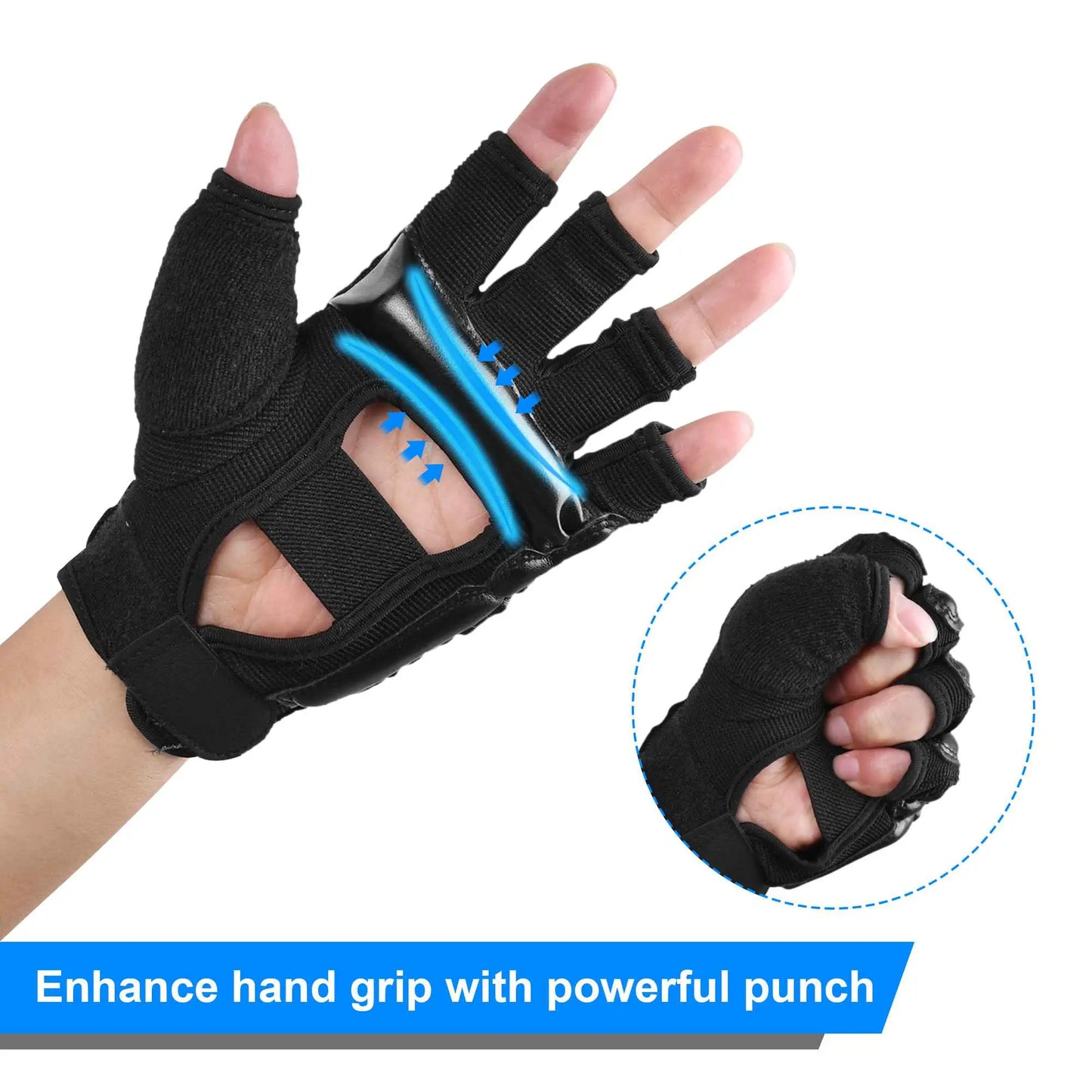 Xinluying Punch Bag Taekwondo Karate Gloves for Sparring Martial Arts Boxing Training Fingerless Women Kids Xinluying