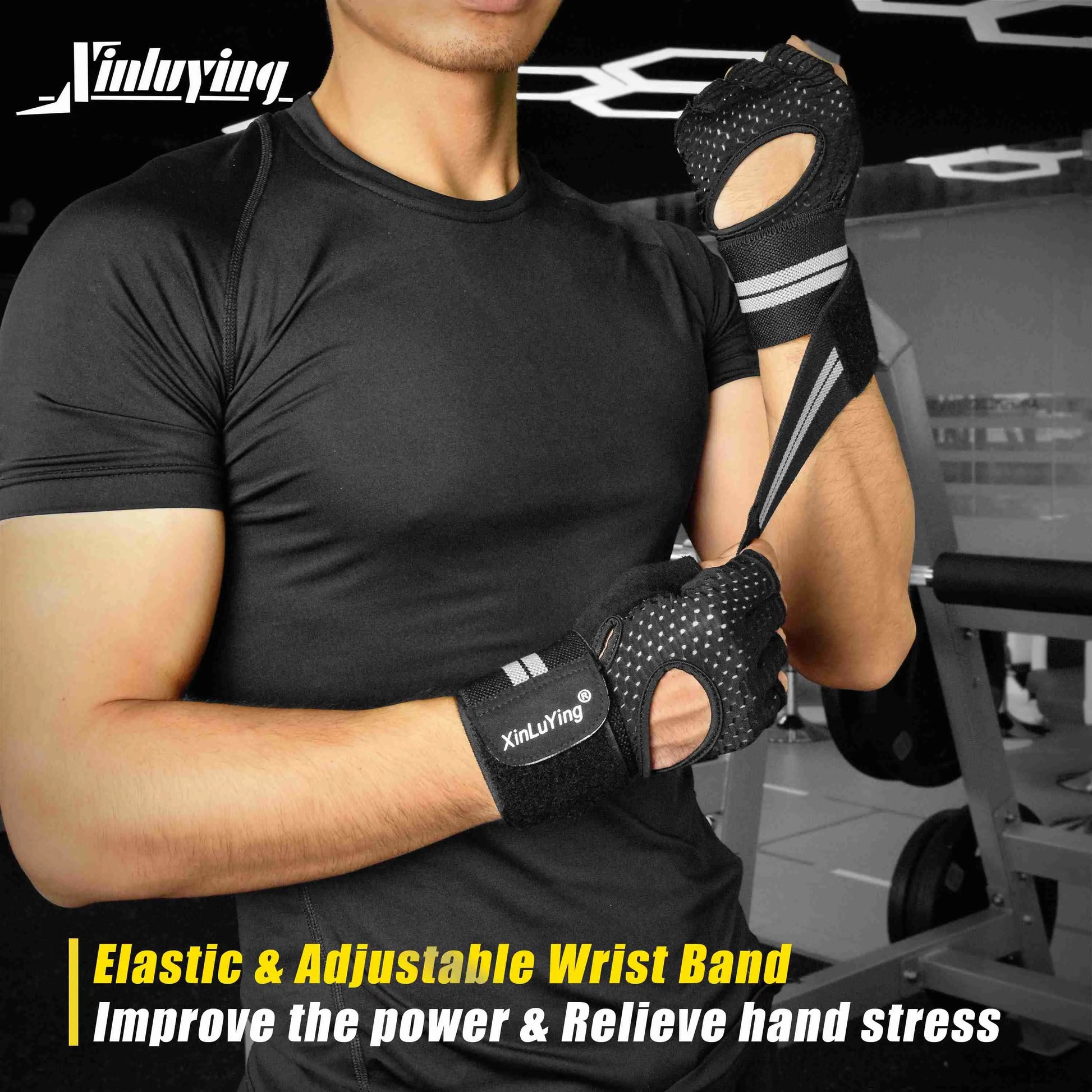 Xinluying Workout Gloves for Men Women - Gym Training Gloves for Fitness Exercise Weight Lifting Crossfit Bodybuilding Xinluying
