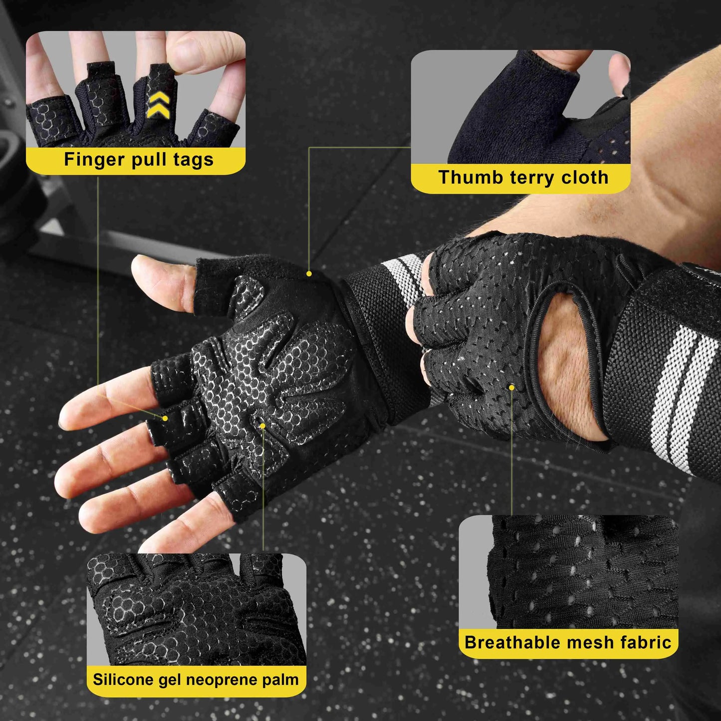 Xinluying Workout Gloves for Men Women - Gym Training Gloves for Fitness Exercise Weight Lifting Crossfit Bodybuilding Xinluying