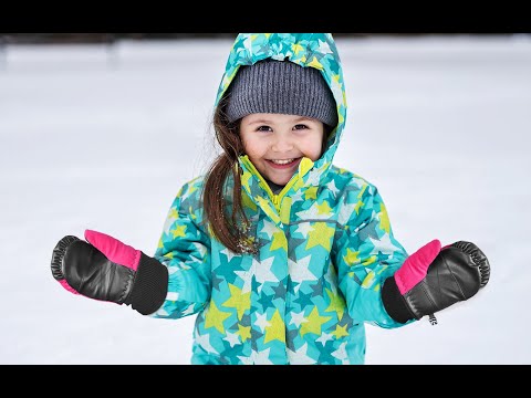 EXski Kids Winter Mittens Waterproof Warm Sherpa Fleece Ski Snow Mittens with Long Cuff
